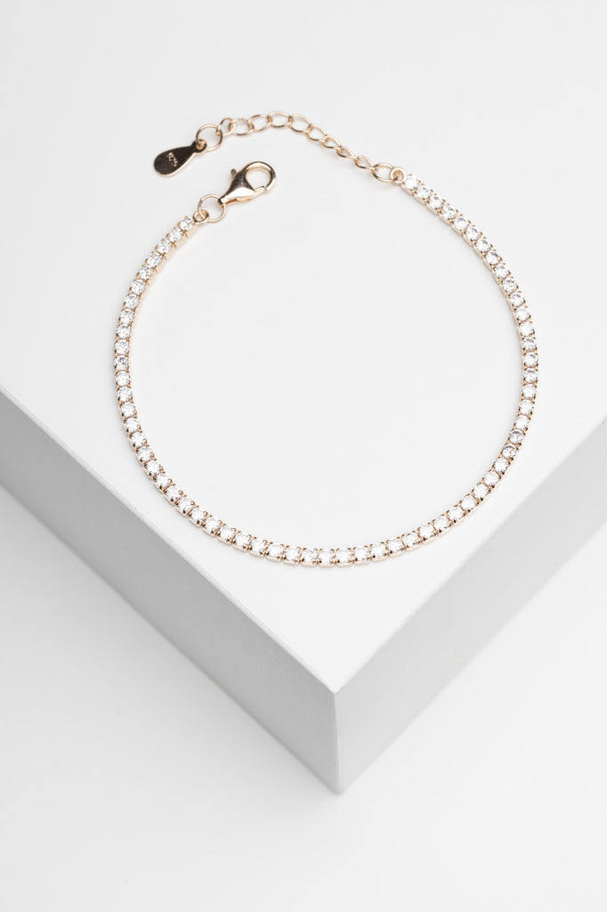 BRACCIALE PASSION - ARGENTO 925 PLACCATO ORO ROSA 18 K E ZIRCONI