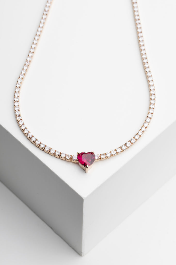 COLLANA PASSION - ARGENTO 925 PLACCATO ORO ROSA 18K E ZIRCONI